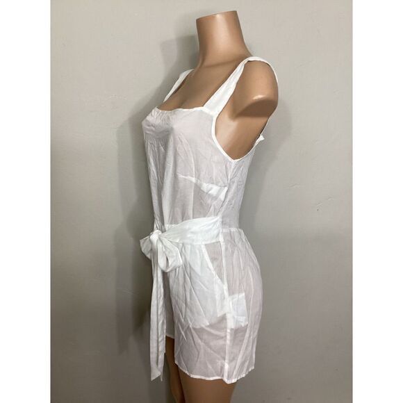 New. Lucky Brand sheer white romper/coverup. Normally $79 - Picture 4 of 9